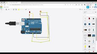 Tinkercad Circuit design Led and photoresistor [upl. by Aicemak]