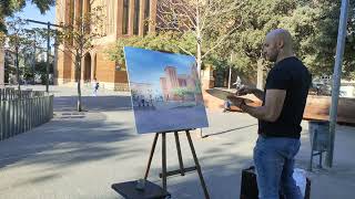 Pintando la plaza del ayuntamiento de Cornellá de Llobregat parte 1 [upl. by Akcinat577]