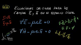 v289 ECUACIONES DE ONDA PARA LOS CAMPOS E y H EN EL ESPACIO LIBRE [upl. by Sandi]
