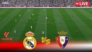 🔴PES 21  REAL MADRID vs OSASUNA  LIVE  Spain La Liga 2425  Full Match  PES Game Simulation [upl. by Eeima]