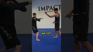 Single stick vs double stick in escrima filipinomartialarts martialarts [upl. by Moitoso]