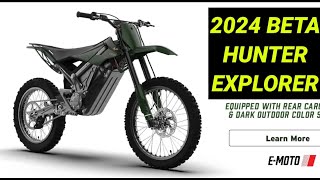 Beta Hunter Explorer 2024 Electric Dirt Bike Specs [upl. by Laertnom410]