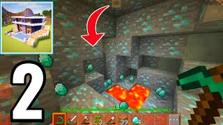 Craft World  DIAMONDS  Survival Gameplay Part 2 Craft World Master Block Game [upl. by Anua]