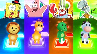 Spongebob Squarepants 🆚 Patrick Star 🆚 Mr Crab 🆚 Squidward  Tiles Hop EDM Rush 🎶 29 [upl. by Ilesara]