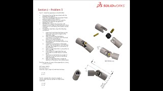 Solidworks CSWA Exam Practice  ASSEMBLY  Section J  3 [upl. by Casanova345]