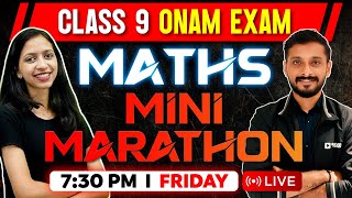 Class 9 Maths Onam Exam  Maths Mini Marathon  Exam Winner Class 9 [upl. by Stavro]