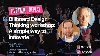 Billboard Design Thinking workshop a simple way to innovate  Klaxoon webinar [upl. by Januarius]