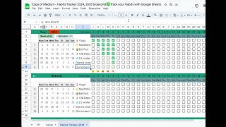 2024 2205 amp Beyond Habit Tracker in Google Sheets FREE Template [upl. by Nnylatsyrc]