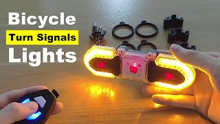 🚴 Wireless Bicycle Turn Signal Lights Aliexpress  West Biking VASTFIRE ROCKBROS bike signal light [upl. by Ilrebmik]