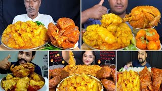 HUGE SPICY MUTTON FAT CURRY WHOLE CHICKEN CURRY CHICKEN GRAVY RICEASMR MUKBANG EATING [upl. by Damali623]