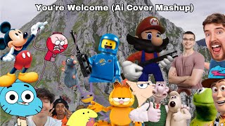 You’re Welcome Ai Cover Mashup [upl. by Aelram]