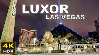 4K HDR Luxor Las Vegas Walking Tour  March 2024  Las Vegas Strip [upl. by Ahsitram]