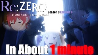 REZERO SEASON 3 EPISODE 8 IN 1 MINUTE [upl. by Reyna]