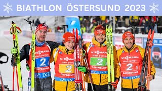 Biathlon in Östersund Deutsche Staffel landet auf Podest [upl. by Amethyst]