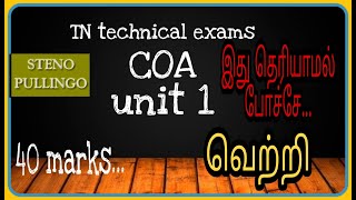 COA free classunit1TN technical exams [upl. by Odlanyar]