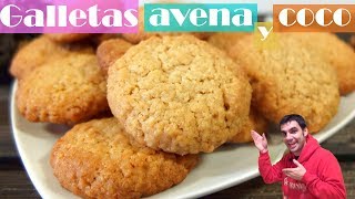 GALLETAS de AVENA Y COCO😍😋 PERFECTAS y DELICIOSAS Receta  473 [upl. by Annais]