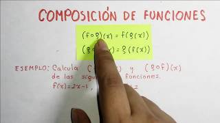 COMPOSICIÓN DE FUNCIONES  Ejemplos paso a paso  Profe Lisseth [upl. by Henricks]