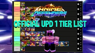 The ONLY tier list youll need for Anime Defenders update 1 [upl. by Hope]