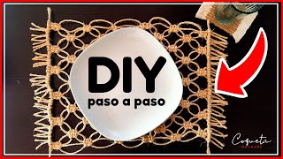 Mantel individual de YUTE tutorial de macramé paso a paso [upl. by Eilyw641]