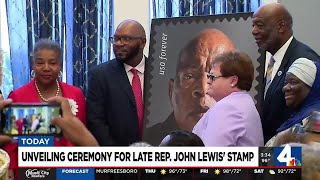 Unveiling ceremony for late Rep John Lewis stamp [upl. by Aniraad]