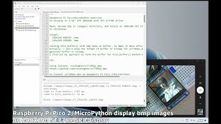 Raspberry Pi Pico 2MicroPython display bmp images on 240x240 ST7789 SPI Display [upl. by Crelin]