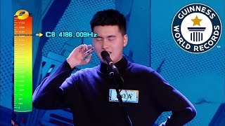 Highest vocal note  male  Guinness World Records [upl. by Audie686]