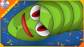 🐍WORMSZONEIO Skin Alien GIANT SLITHER SNAKE TOP 01  Epic Worms Zone Best Gameplay  Trần Hùng 83 [upl. by Lap]