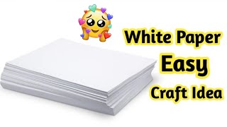 white paper beautiful craft  Easy paper craft  how to make paper craft step by step making ideas [upl. by Saerdna]