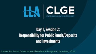 Responsibility for Public FundsDeposits and Investments [upl. by Humpage]