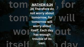 MATHEW 634 Dont worry too much Excessive worry can take away joy [upl. by Mapes]