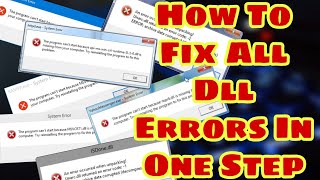 How To Fix All Dll File Errors In Windows 111087 One Step Easily Offline Method  100 Working [upl. by Ettereve206]