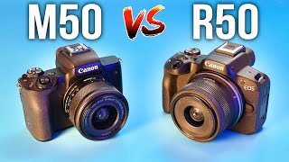 Canon M50 Mark ii vs Canon R50  Which is Better [upl. by Ashla]