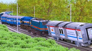 wdp4d vs wap4 Live Accident  BUMPY RAILROAD Train Simulator train trains [upl. by Sivla]