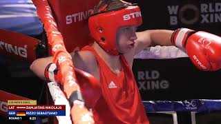 Nikolajs Zamjatins LAT vs Sebastiano Rizzo GER World Boxing U19 Championships 2024 60kg [upl. by Nivrae]