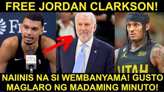 Clarkson NASASAYANG sa Jazz  Wemby NAIINIS na sa Spurs “PALARUIN niyo AKO” [upl. by Eornom]