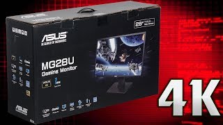 Asus MG28UQ 4K Gaming Monitor  Ecran Unboxing Review  فتح العلبه و المراجعة [upl. by Riha]