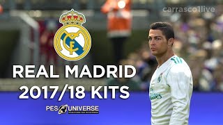 Real Madrid 201718 Kits  PES 2017 [upl. by Etienne330]