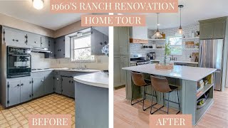 1960s Ranch Renovation  Midcentury Modern Farmhouse Mix Home Tour [upl. by Nwonknu]