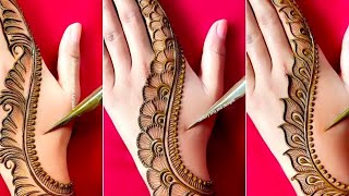 mehandi design simple Arabic mehndi design finger mehndi design fullhandmehndidesign Ureradress [upl. by Kuehnel]