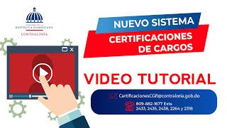 CONTRALORÍA RD Tutorial Sistema de solicitud en línea Certificaciones de Cargos [upl. by Uyr]