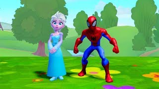 Frozen 2 Ice Queen Elsa vs Spiderman  An Ice Queen Elsa Video  The Parkour A SpiderMan Video [upl. by Nollahs]