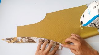 Beautiful 2 methods for neck design easy and simple collar neck cutting and stitching [upl. by Notgnilliw]