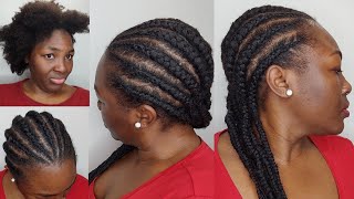 Coiffure protectrice Facile  Tresses avec Rajout Sur Cheveux Crépus  Brazilian whool Hair [upl. by Prowel262]