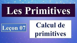 Expliquer les formules de calcul de primitives [upl. by Harper]