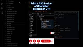 program to ascii value of character in Cshortsyoutube ytshorts trending youtubeshorts music [upl. by Adlesirk627]