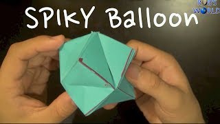 How to Make an Origami Spiky Balloon  Robs World [upl. by Braunstein]