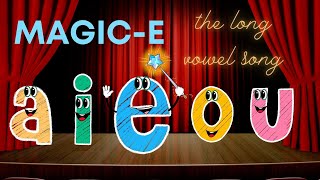 MAGICE THE LONG VOWEL SONG  Learn the vowels and their sounds  best phonics  SooLoo kids [upl. by Leahcimnaj]