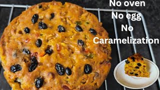 Instant Plum cake recipe for Christmas  No oven No egg  No Caramelization [upl. by Punak740]