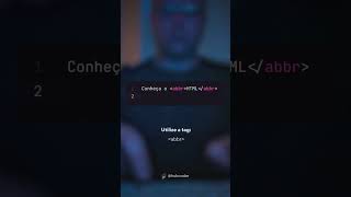 HTML Tag abbr frontend html htmlcss backend seo programação programming css [upl. by Anaiad]