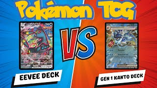 Can I Beat an Eevee Evolutions Deck with Gen 1 Kanto Pokemon [upl. by Eivi]